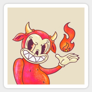 Devil with flame Magnet